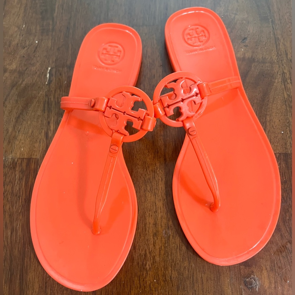 Orange Tory Burch sandals. Size 7. Like new!